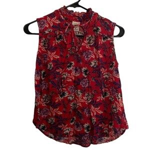 Self Esteem Red Sleeveless Tank Top